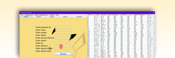 an application using JDBC and Oracle